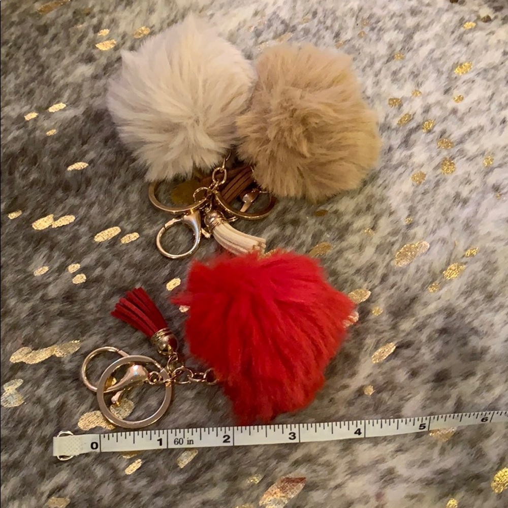 Pompom Keychain/ Purse Accessory - Picture 3 of 3